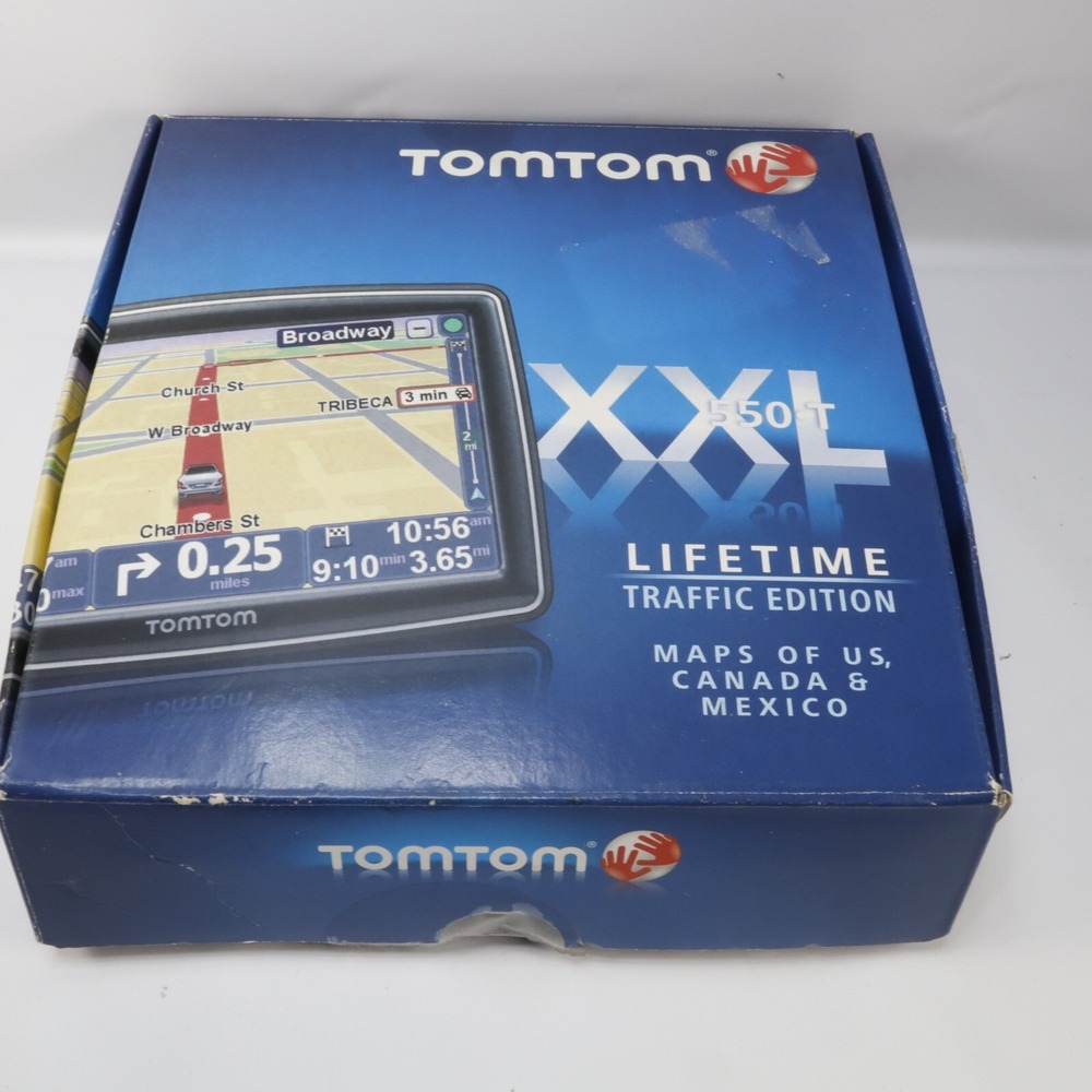TomTom XXL 550 T Portable GPS Navigator‎ Lifetime Traffic & Maps Edition Working